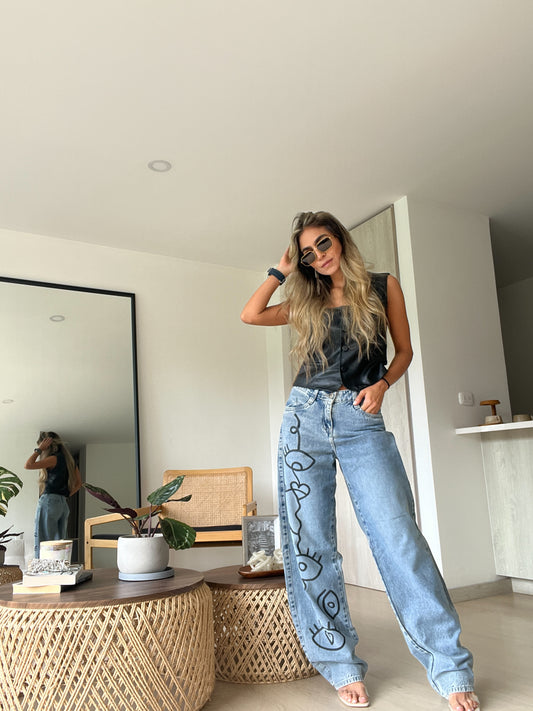 Balloon jeans pintados