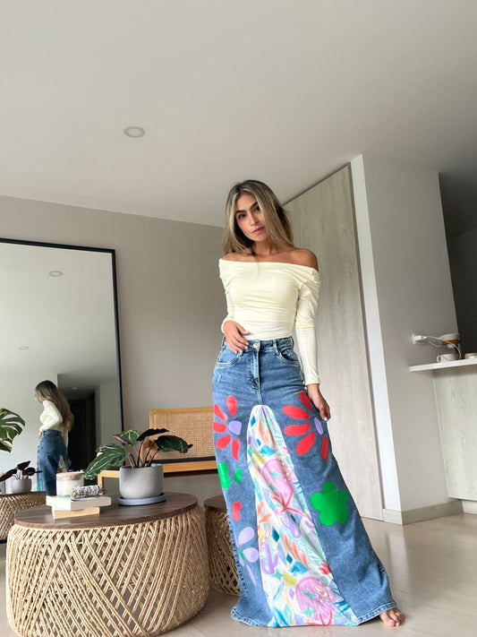 Falda Estrella Lila
